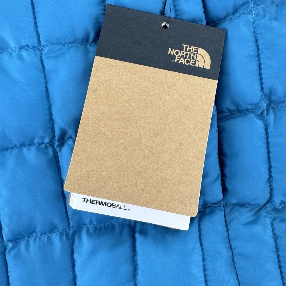 The North Face Thermoball Insulated Puffer Jacket Mens Large Digital Steel Blue